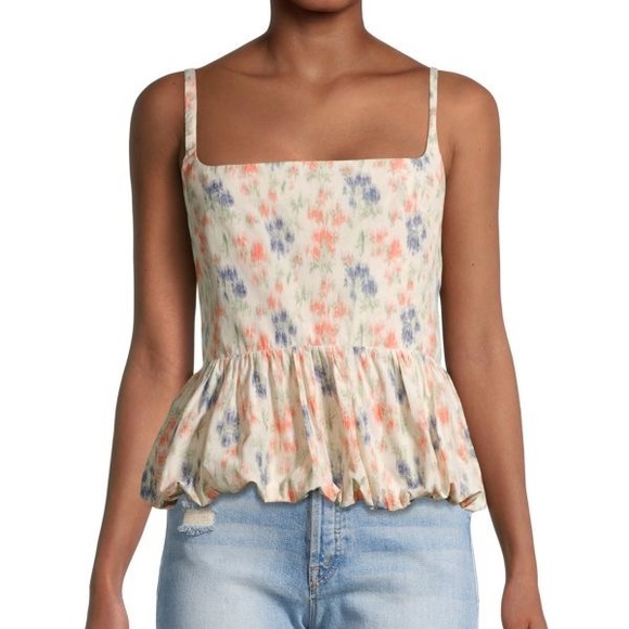 Rebecca Taylor Tops - REBECCA TAYLOR Emma Floral-Print Peplum Camisole NWT sz 8